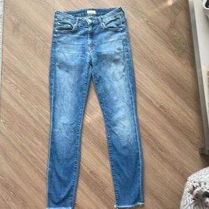 Mother looker ankle fray wash is one smart cookie